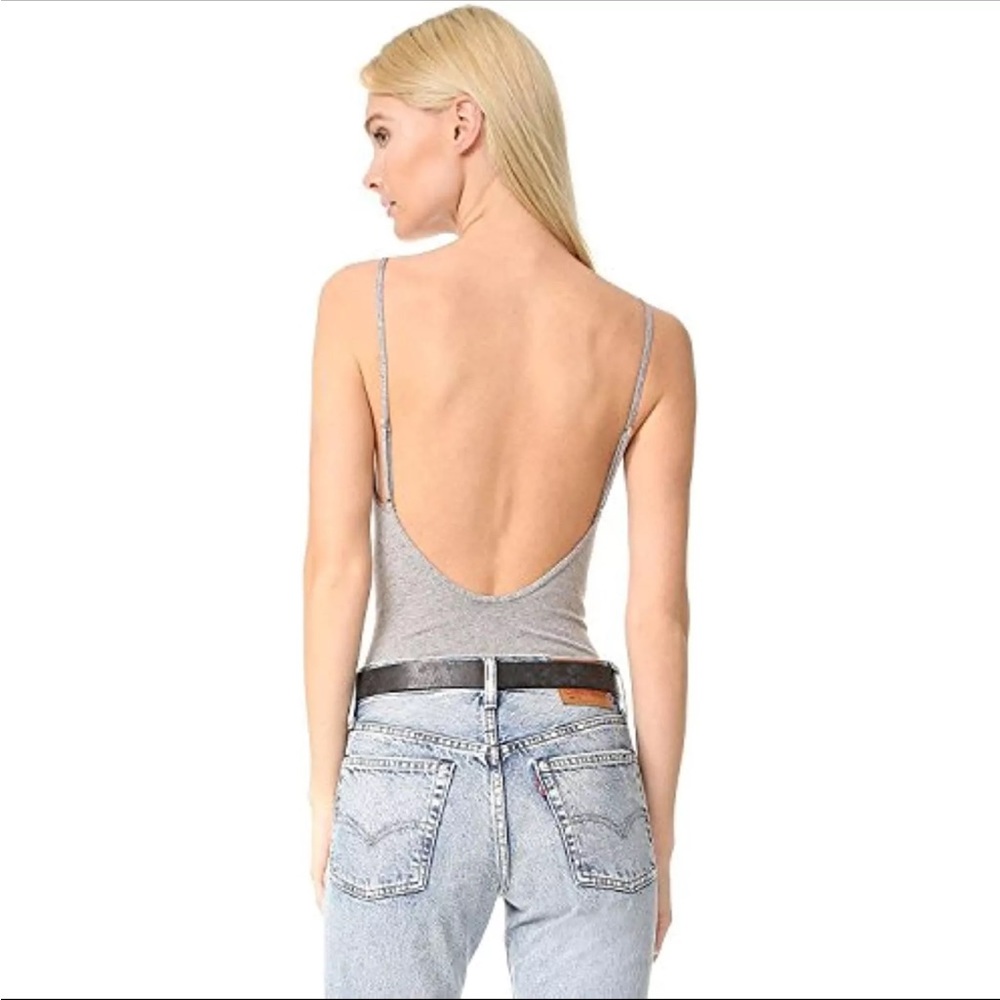 NWOT Free People Grey Bodysuit